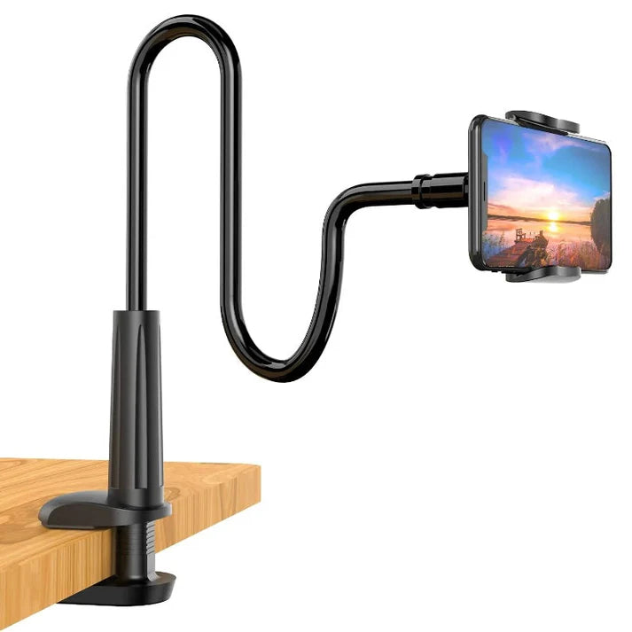 Flexible 360° Rotating Mobile Phone Stand Holder – Powerful Grip Lazy Snake Bedside Mount