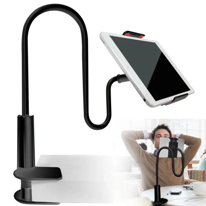 Flexible 360° Rotating Mobile Phone Stand Holder – Powerful Grip Lazy Snake Bedside Mount